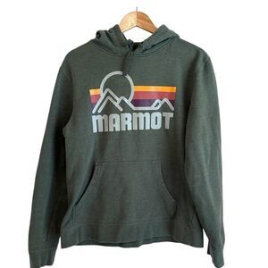 Marmot Women's Coastal Green Graphic Hoodie Size Medium
